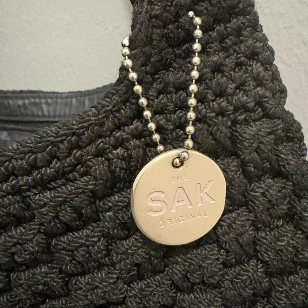 The Sak Black Textured Hobo Bag